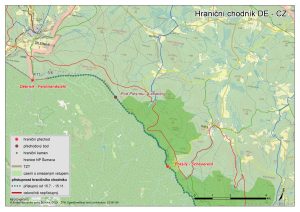 Mapka Hraniční chodník - Debrník