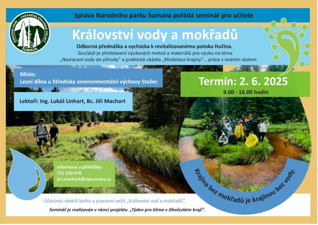 Pozvánka na seminář Království vod a mokřadů dne 2.6.2025