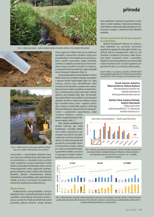 Stránka časopisu Šumava s tématem perlorodky říční