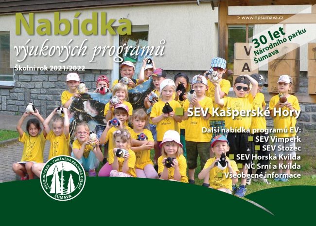 Nábídka výukových programů SEV Kašperské Hory 2021/22 - titulek