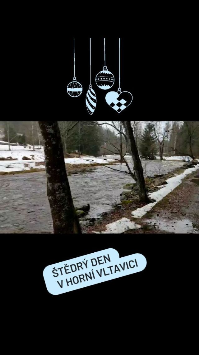 Štědrý den byl letos na Šumavě ve znamení vody a větru. 🎄🌬️💦